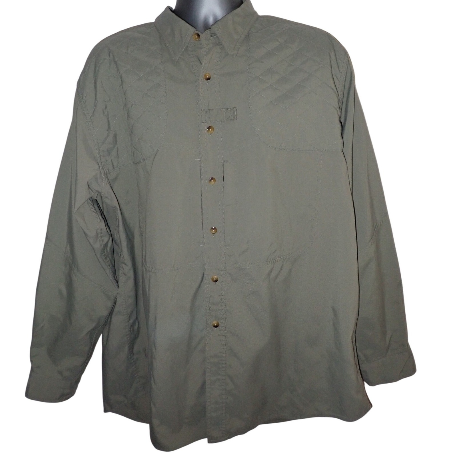 Ll Bean Upland Field Button Shirt Men's Xl Shooting Patch Hunting Fishing Nylon